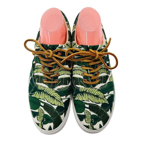 Bucketfeet Mens Tropical Leaf Print Sneakers Size 10 Canvas & Faux Leather - Picture 4 of 13
